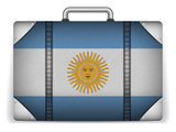 Argentina Travel Luggage with Flag for Vacation
