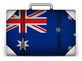 Australia Travel Luggage with Flag for Vacation