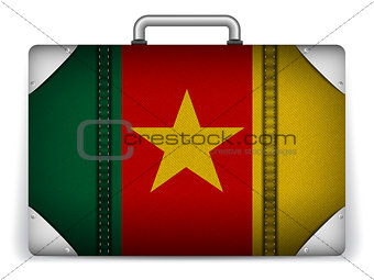 Cameroon Travel Luggage with Flag for Vacation