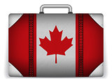 Canada Travel Luggage with Flag for Vacation