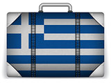 Greece Travel Luggage with Flag for Vacation