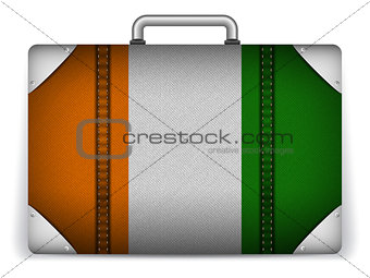 Ireland Travel Luggage with Flag for Vacation