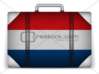 Netherlands Travel Luggage with Flag for Vacation