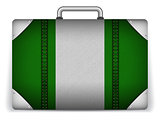 Nigeria Travel Luggage with Flag for Vacation