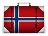 Norway Travel Luggage with Flag for Vacation
