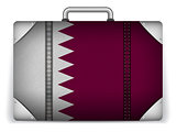 Qatar Travel Luggage with Flag for Vacation
