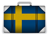 Sweden Travel Luggage with Flag for Vacation