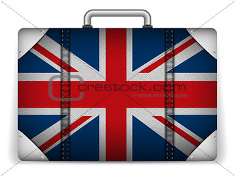 UK Travel Luggage with Flag for Vacation