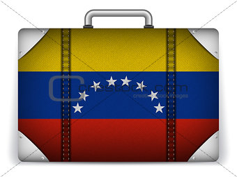 Venezuela Travel Luggage with Flag for Vacation