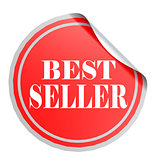 Red circle label best seller