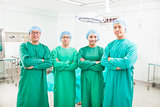 professional surgeon teams standing in a surgical room