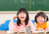 cute smiling kids in the classroom