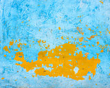 Blue and orange wall texture