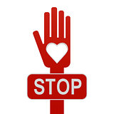 Hand with stop