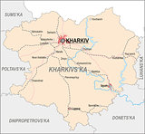Map of Kharkiv Oblast