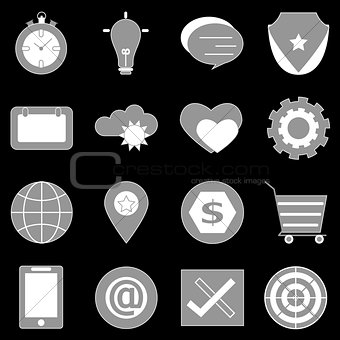 General icons on back background