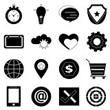 General icons on white background