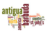 Antigua and Barbuda word cloud