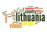 Lithuania word cloud