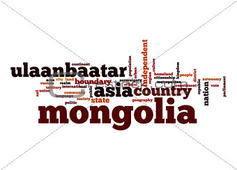 Mongolia word cloud