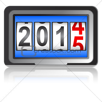 2015 New Year counter, vector illustration.