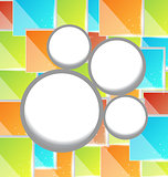 Abstract circle bubble, colorful square background