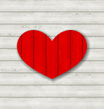 Red heart on wooden background for Valentine Day