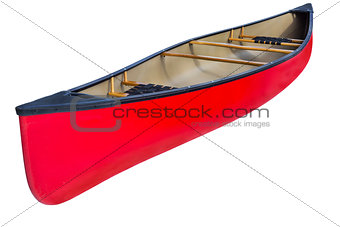 red tandem canoe
