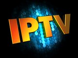 IPTV Concept on Digital Background.