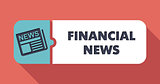 Financial News Concept on Scarlet in Flat Design.