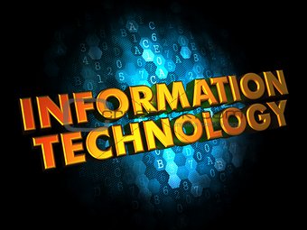 Information Technology on Digital Background.