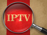 IPTV Concept - Magnifying Glass.