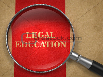 Legal Education Concept - Magnifying Glass.