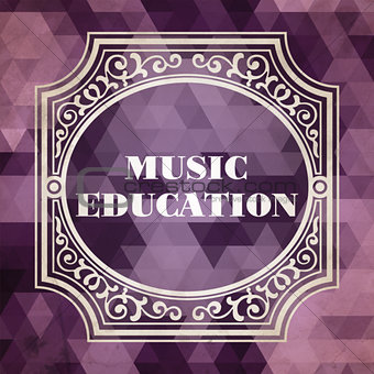 Music Education. Vintage Design Concept.