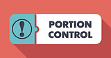 Portion Control Concept on Scarlet in Flat Design.