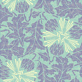 turquoise floral seamless pattern.