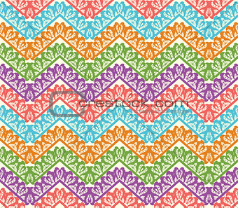 Colorful zigzag seamless pattern. Chevron vector background