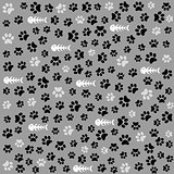 Seamless animal pattern of paw footprint
