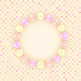 Greeting Wedding Card with Pearls.