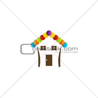 House with a roof- Logo for construction or home renovation business