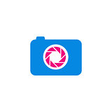 Blue digital camera- Photography logo