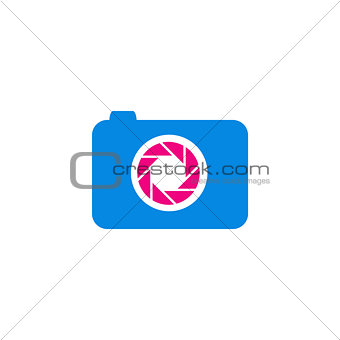 Blue digital camera- Photography logo