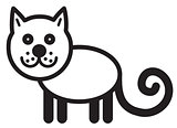 Cute animal cat - illustration