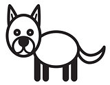 Cute animal dog - illustration