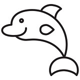 Cute animal dolphin - illustration