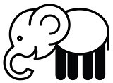 Cute animal elephant - illustration