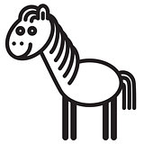 Cute animal horse - illustration
