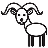 Cute animal sheep - illustration
