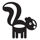 Cute animal skunk - illustration