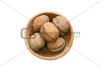 Walnuts on the withe background